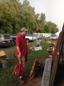 Philip's ready to make a deal at the Sparks Kansas Flea Market. 